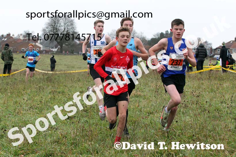 Boys under-15s, 2021 North Eastern Cross Country Championships, Sedgefield. Photo: David T. Hewitson/Sports for All Pics